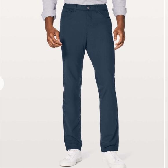 Lululemon ABC Pant Classic *30" True Navy Warpstreme Size 32 X 28 Pockets Work - Picture 1 of 11